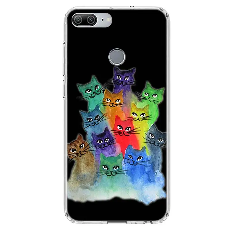 Для девочек, с рисунком кота и милый котенок Catling чехол для huawei Y9 Y5 Y6 Y7 Honor 8X 8A 8S 7A фотоаппаратов моментальной печати 7S 9 10 Lite 8A 10i 20S Крышка ультра тонкий чехол для телефона