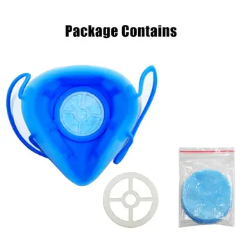 

Silicone Anti-saliva Dust Mask Silicone Mask Anti Dust Respirator Filter Cotton Filter Protective Mask drop shipping