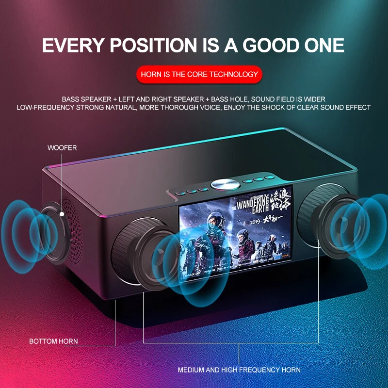 SOAIY S99 bluetooth колонка Hi Fi Беспроводная стереозвук аудио сабвуфер лучший динамик 8000