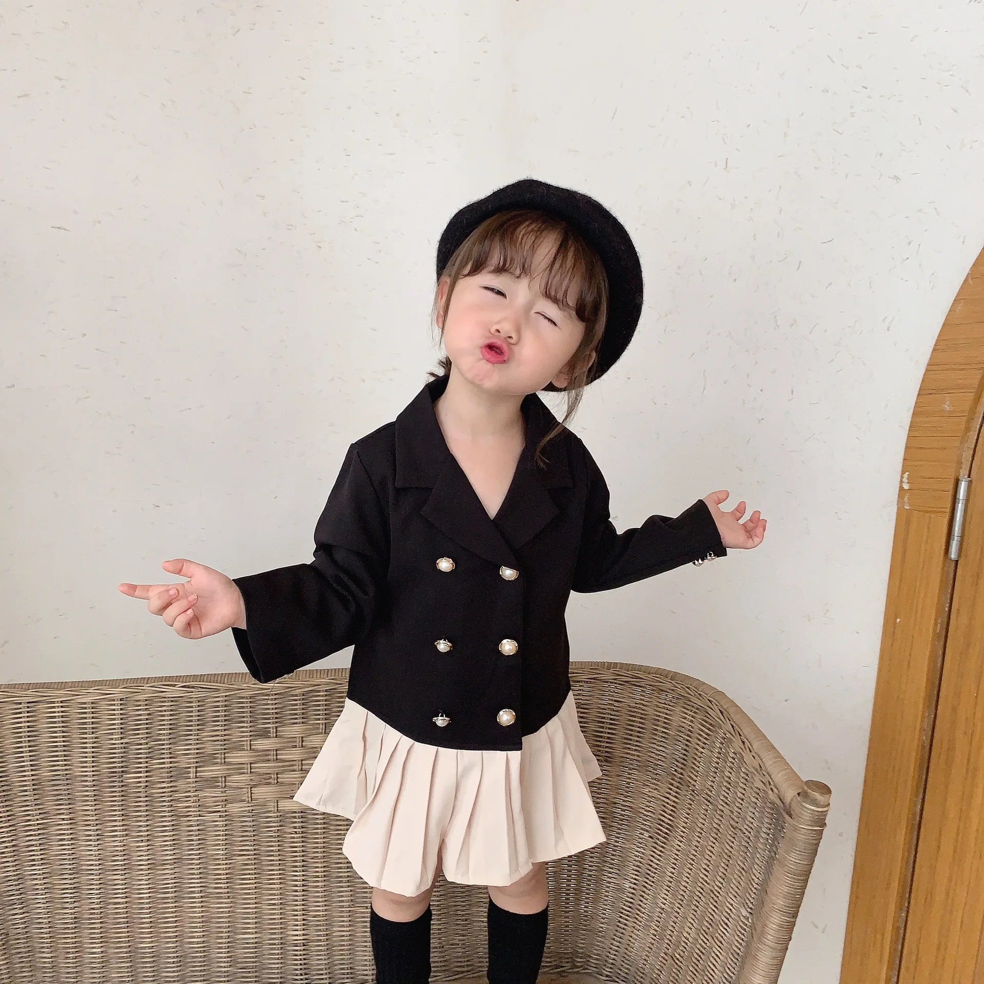 2019 Детские блейзеры для девочек платье осенне-зимний детский - Цена: 