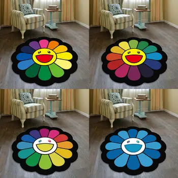 

Sunflower Rug Floor Door Mat Carpet For Living Room Bedroom Swivel Chair Hanging Basket