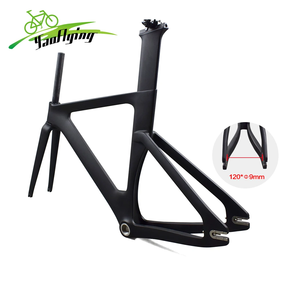 Clearance 2018 Track Frame fixed gear carbon bike frame Carbon Racing Tracking bike Frameset with fork seatpost carbon road bike 5