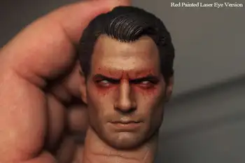 

1/6 soldier doll model accessories Superman Demon Edition Red Eye Edition 2.0 male head carving in stock