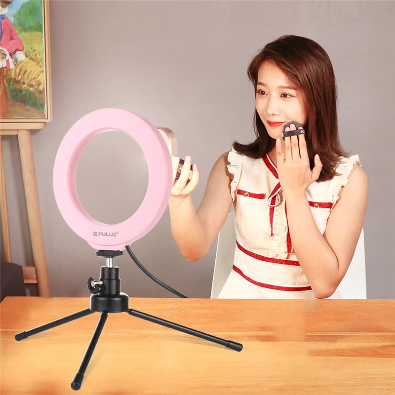 75 Energy-Saving LED Ring Light 4.7 inch Dimmable RGB Ring Light for Makeup Video Desktop Led Ring Light Lamparas 40NOV2719