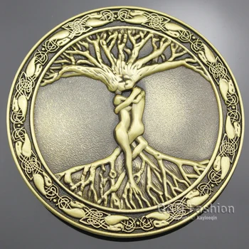 

Vintage Gold CelticTree Of Life Love Nordic Mythology Western Cowboy Belt Buckle Exchane DIY Pagan Wicca Men Jewelry