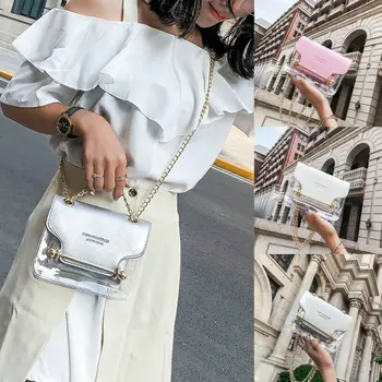 

Women Mini Transparent PVC Plastic Cross Body Durable Summer Shoulder Bag