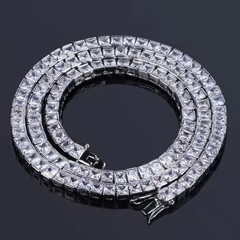 

Mens 4MM 6MM Bling Hip Hop Iced Paved AAA CZ Stone Gold plating Tennis Chain