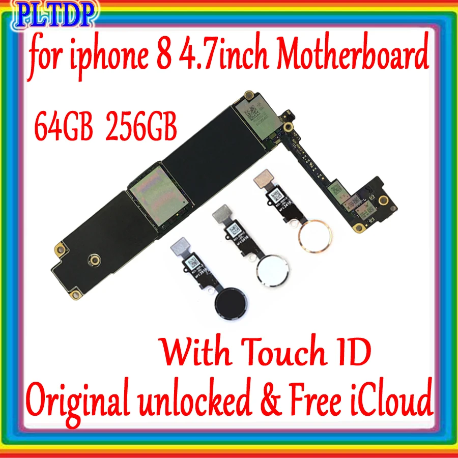 Бесплатный iCloud материнская плата для iphone 8 4 7 с/без Touch ID 100% оригинальная