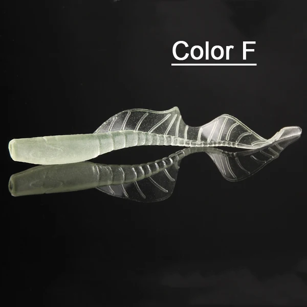 10 шт./лот гибкая Мягкая наживка червячный хвост мягкие приманки 65 мм 1,7 г 7 цветов моделирование силиконовые черви мягкая рыболовная приманка - Цвет: color f