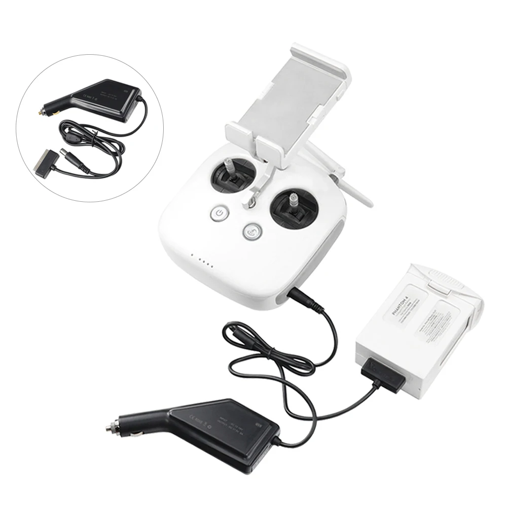 Автомобильное зарядное устройство 2 в 1 для DJI phantom 4/A/PRO/2,0 автомобильные наружные зарядные аксессуары для DJI Mavic PRO трехходовое автомобильное зарядное устройство батарея