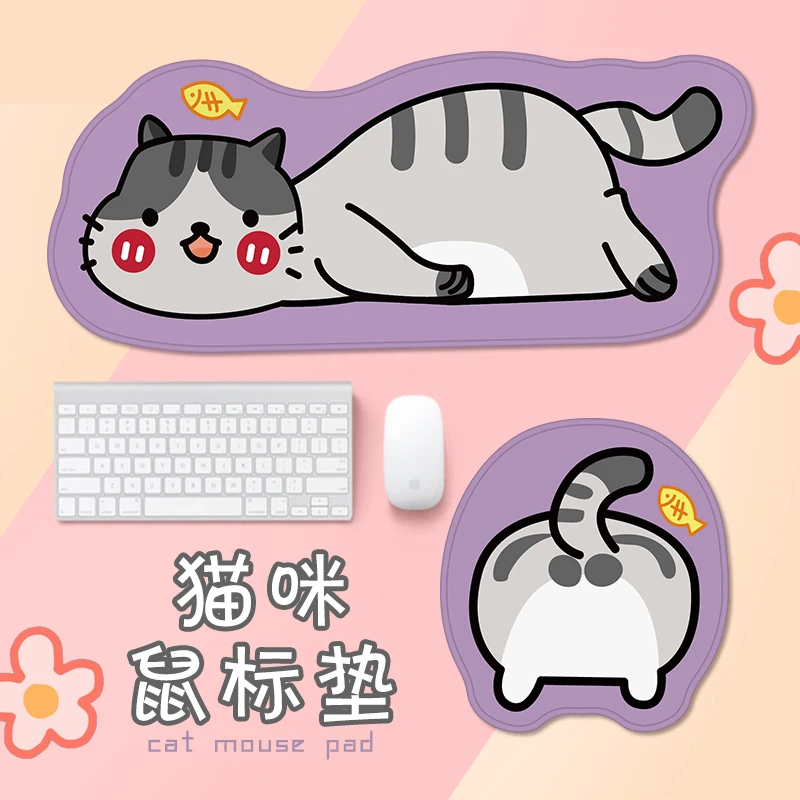 

Cute Original Cartoon Bear Duck-Cat Dinosaur Large Desk-Mat Office Game MousePad Animal Shape Writing-Mat Easy-Clean Laptop Pad