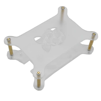 

Raspberry Pi 4 Model B Acrylic Clear Case with Logo Box Compatible with Raspberry Pi 3/2