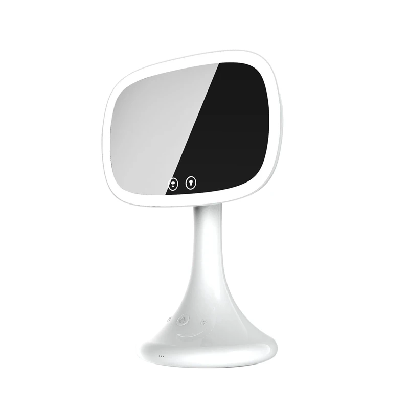 White Светодиодный Bluetooth аудио настольная лампа, зеркало для макияжа, светящееся зеркало для макияжа, интеллектуальная bluetooth-колонка, заполняющая свет - Цвет: White