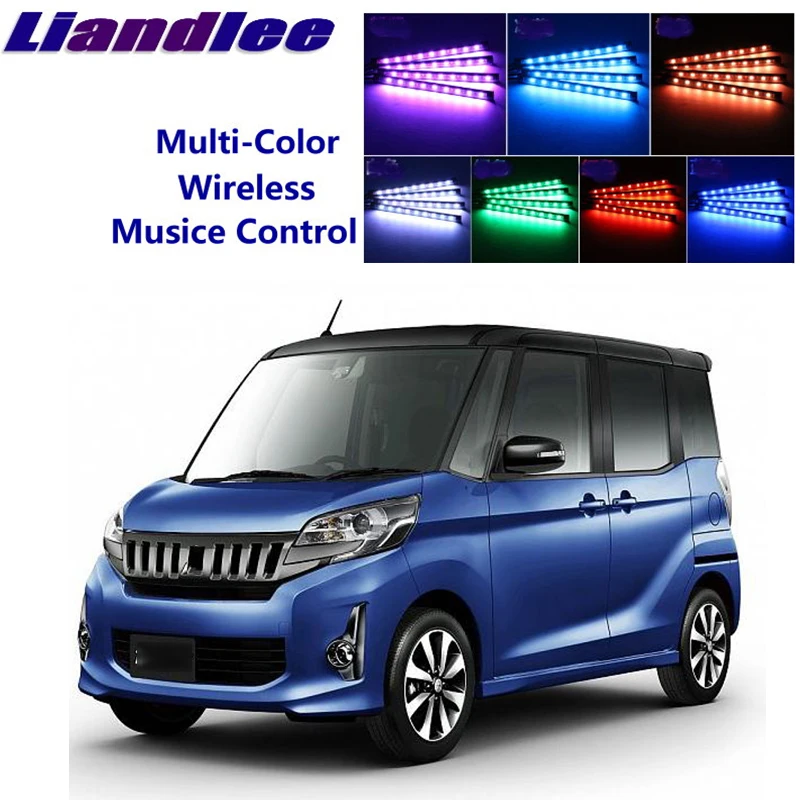 Car Neon Color-Changing Light of Atmibient Inside Footwell Light For Mitsubishi eK Space Custom