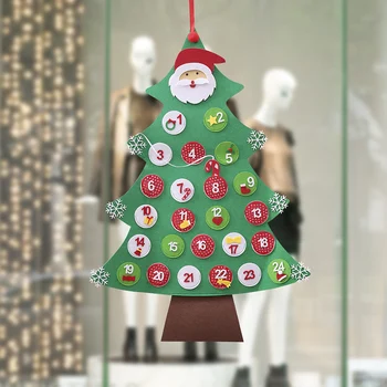 

Novelty Christmas Advent Calendar Xmas Tree Wall Hanging Ornament Decoration for Home FJ88
