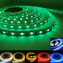 

New 0.5-5m Waterproof Upgrade 5V 3528 SMD 60LED/m Light Super Bright RGB Tape Led Ribbon Flexible Strips Lamp Home Decoration