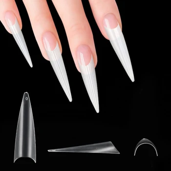 

Ashowner 500pc/box False Nail Tips with 10 sizes Nail Tips Stiletto French Acrylic False Nails ABS Tips Artificial Nail Art Tips