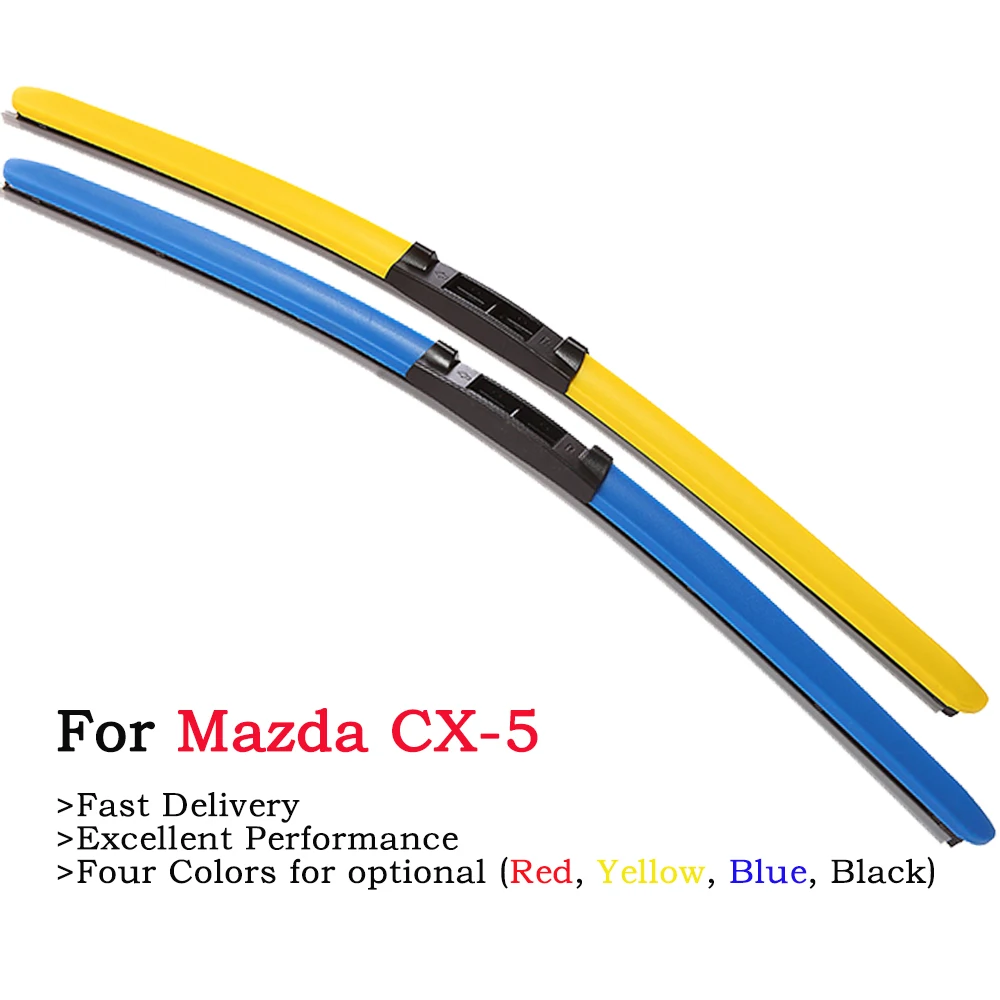 

HESITE Colorful Hybrid Windshield Wipers For Mazda CX5 Escala Aleron KF SD Volante Model 2013 2014 2015 2016 2017 2018 2019 2020