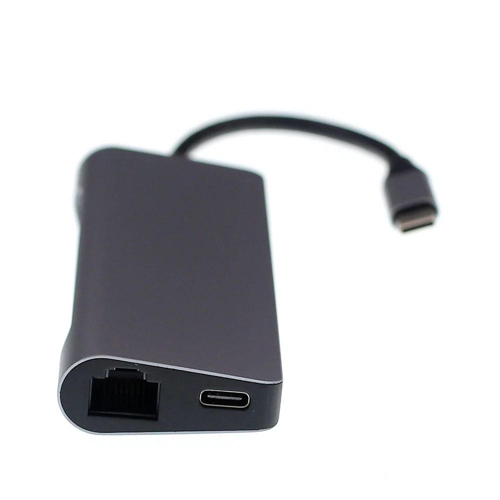 Pingle 7 в 1 USB3.0 концентратор USB-C HDMI 4K Gigabit Ethernet Rj45 адаптер USB SD/TF кардридер для MacBook Pro iPad type-C концентратор Hdmi