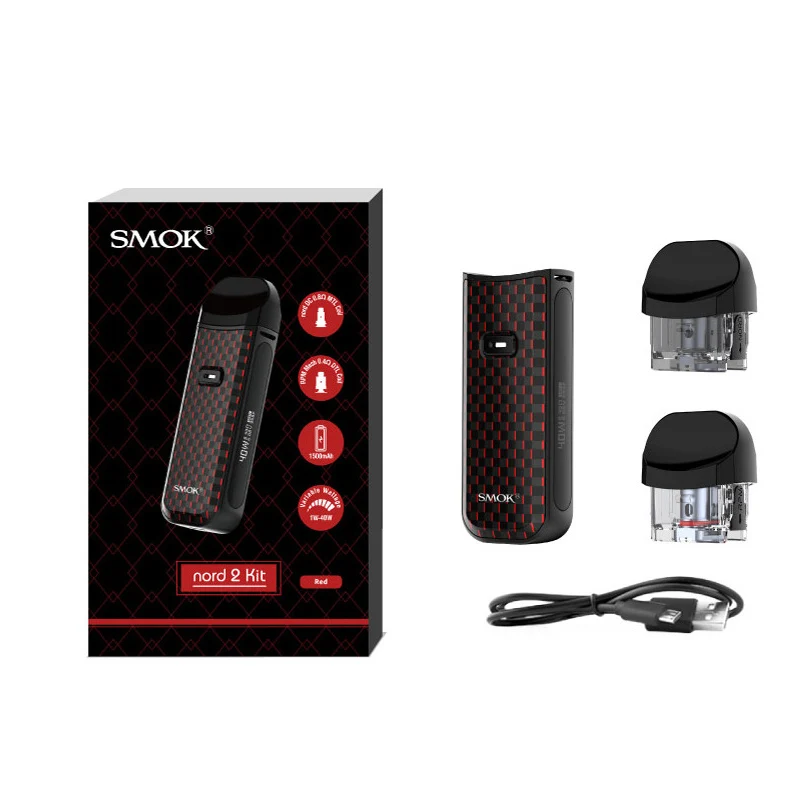 Новый электронных сигарет SMOK Nord 2 Vape Pod Комплект 1500 мА/ч Батарея 40 Вт электронная