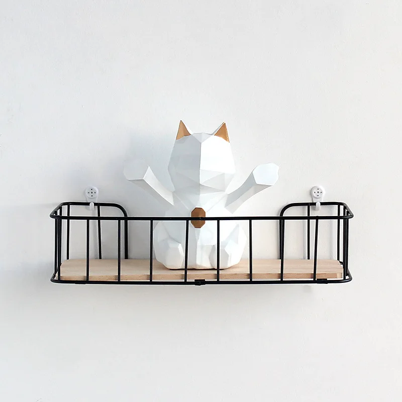 CAPTAINIRON Wall Decoratioin Iron Wall Shelves Scandinavian Style Home Decor Metal Wall Shelf for Kitchen Bathroom Accessories CAPTAINIRON Wall Decoratioin Iron Wall Shelves Scandinavian Style Home Decor Metal Wall Shelf for Kitchen Bathroom Accessories