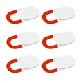 6pcs red white