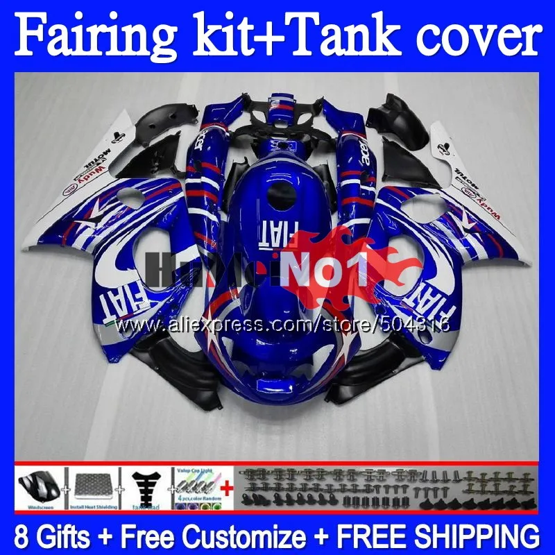 Thundercat для YAMAHA YZF-600R YZF 600R 38MC. 0 YZF600R 96 97 98 99 00 01 02 1996 1997 1998 1999 2000 2001 обтекатель синего и белого цвета, Лидер продаж