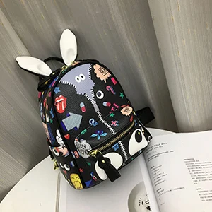 Модный женский рюкзак мини-рюкзак высококачественный Молодежный кожаный рюкзак для девочек-подростков рюкзак Mochila Escolar - Цвет: black backpack