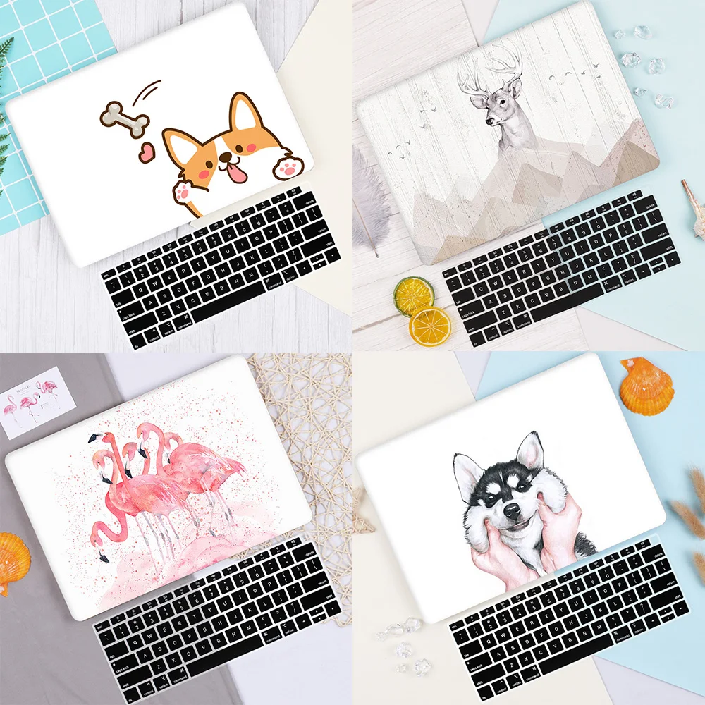 

Redlai for MacBook Pro 13 Case 2019 2018 Touch bar for Mac Air Pro Retina 11 12 13 15 Cute Animals Laptop Cover Keyboard Skin