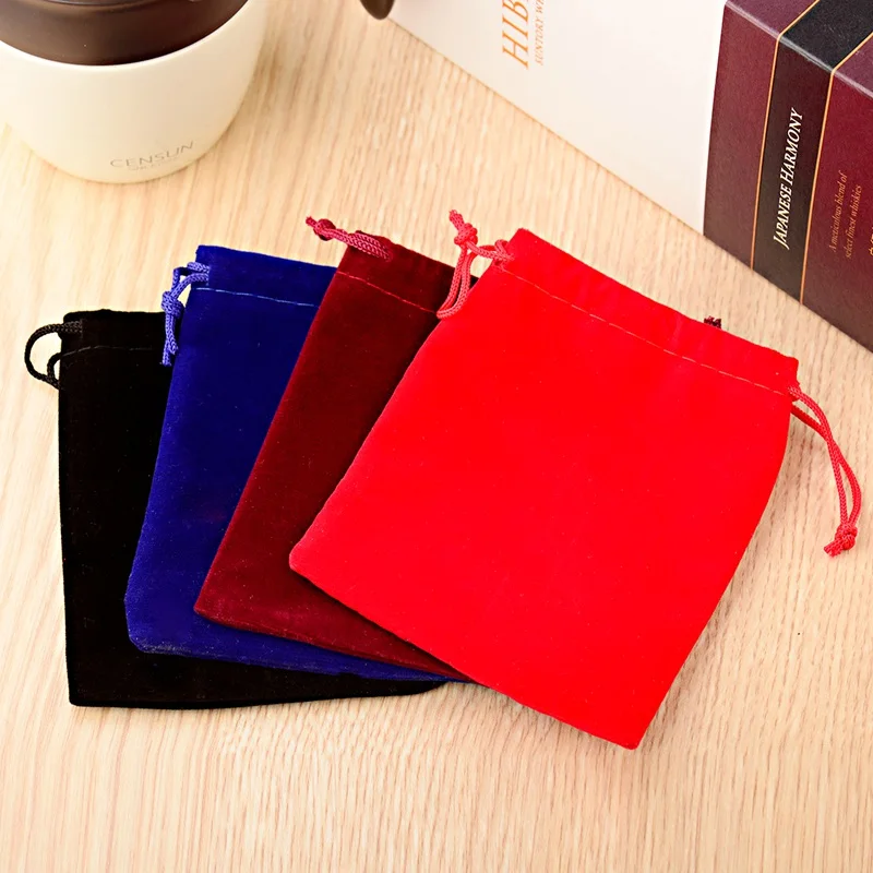 OIQUEI 10 PCS/Lot 10*12mm Multicolor Velvet Pouches Display Drawstring Packing Bags Wedding Decoration Velvet Pouch Gift Bags velvet jewelry storage box openable sofa cabinet dresser jewelry box display cases mini furniture desktop decoration