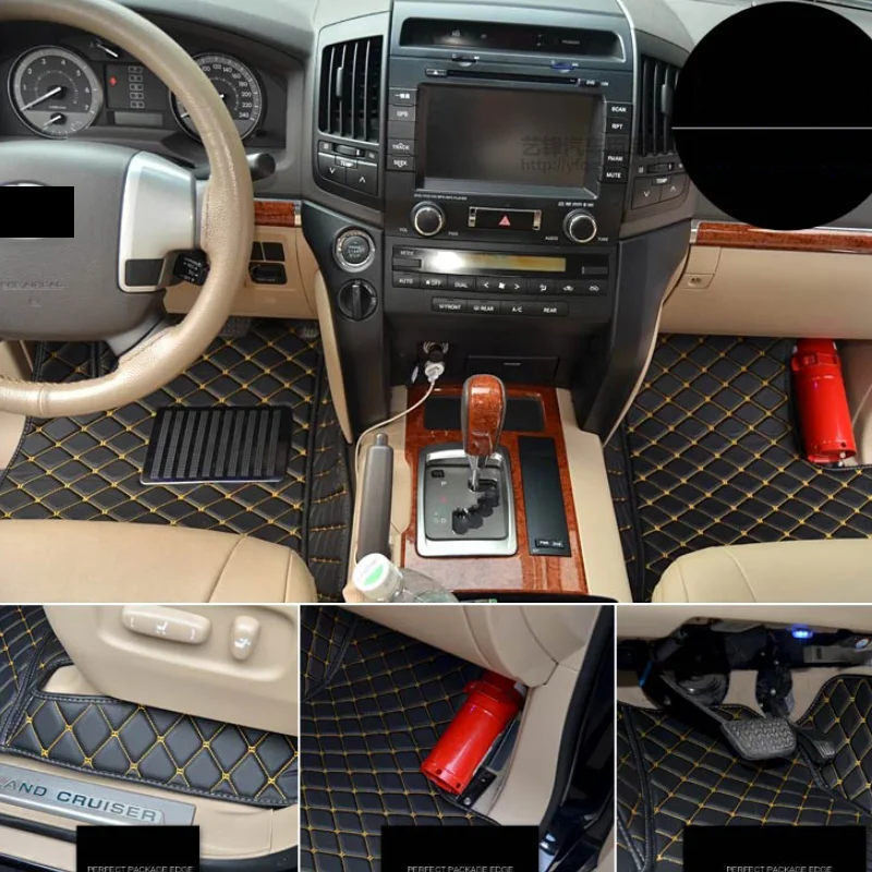 Кожаные автомобильные коврики для toyota land cruiser 2009 2010 2011 2012 2013 2014 2016 2017 2018 200 lc200 |