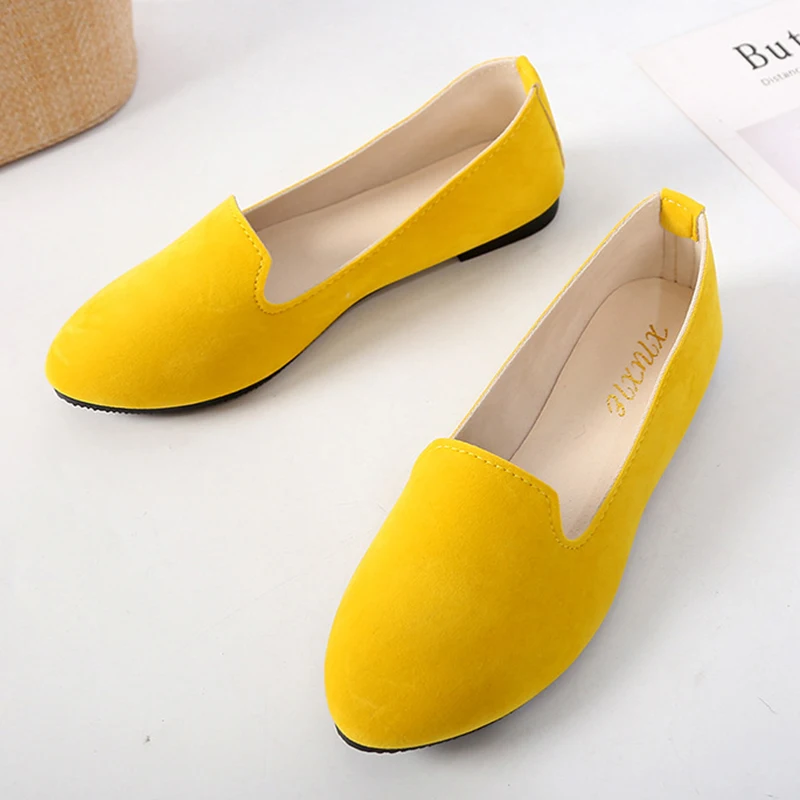 Zapatos planos para Mujer, superventas, mocasines De ante coloridos para Mujer, Zapatos planos con punta De Ballet para Mujer, mocasines De talla grande 43, Zapatos De Mujer mujer pisos zapatos mujer deportivas mujer