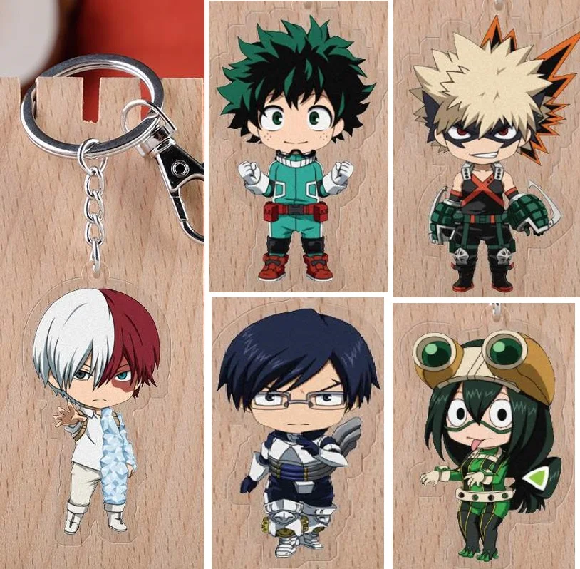 Мой герой училища японского аниме фигурка bakugo катсуки OCHACO URARAKA Todoroki Shoto акриловый чехол для мобильного телефона шармы/брелок/ремешок