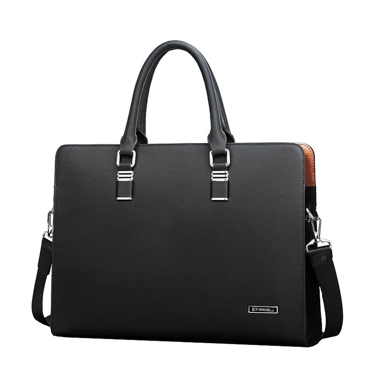 Fashion Business Men Genuine Leather Briefcase Bag Computer File ...