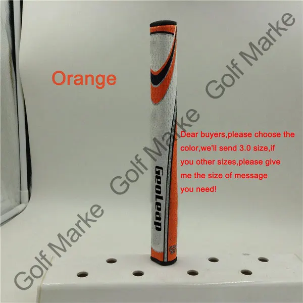 3.0white orange Суперстройный 1,0/2,0/3,0/5,0 рукоятка клюшки для гольфа, захваты ультра светильник рукоятки для клюшек 8 расцветок - Цвет: 3.0white orange