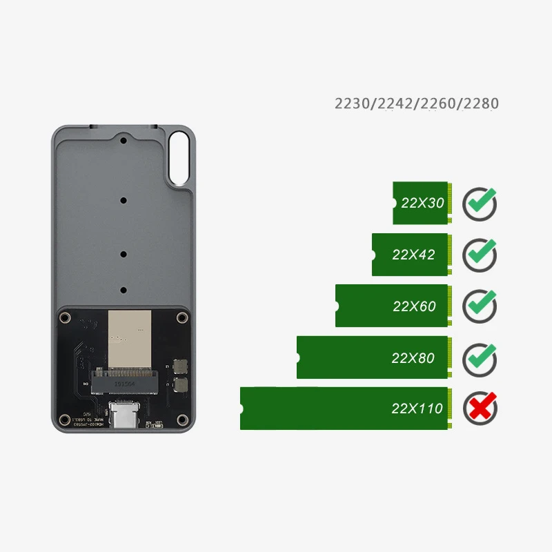PCIE M.2 NVME USB SSD корпус M ключ Тип C USB 3,1 2240/2280 SSD чехол алюминиевый 10 Гбит/с внешний корпус жесткий диск внешний SSD коробка