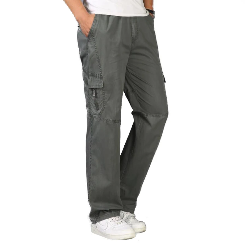 Популярные летние мужские брюки карго vogueluse тонкие спортивные брюки Pantalon Hombre мужские военные прямые брюки плюс размер L-6XL