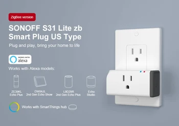 

SONOFF S31 Lite Zb Smart Plug US Type Version ZigBee DIY Smart Switch Smart Remote Control Smart Home Compatible With Alexa 2019