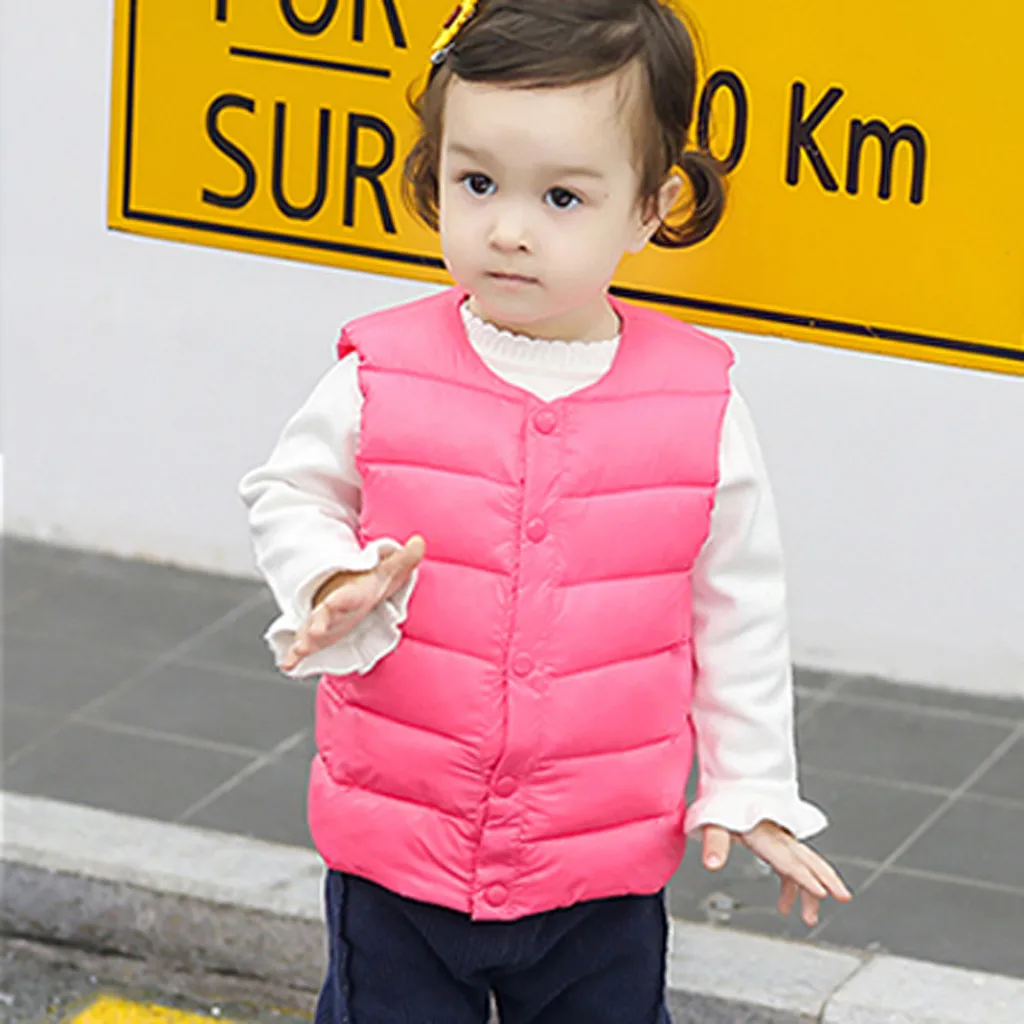 Spring Autumn Jacket For Boys Kids Coat Toddler Grils Boys Solid Striped Vest Warm Waistcoat Outwear Coat Style Jackets#817 - Цвет: HT