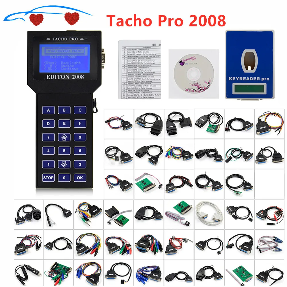 Диагностический Инструмент Tacho Pro 2008 Unlock одометр коррекция пробега pro