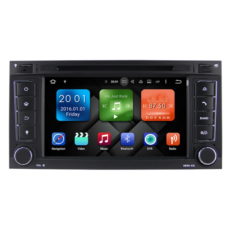 Flash Deal 5pcs 1024X600 Android 7.1 Quad Core Car DVD GPS Radio for Volkswagen V W T ouareg Transporter Multivan  4G Stereo system 0