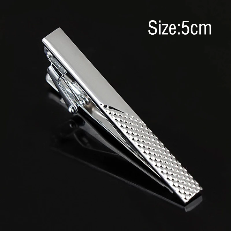Tie Clips for Men Simple Fashion Style Stripe Metal Tone Simple Bar Clasp Practical Necktie Accessories Clasp Tie Pin Mens Gift