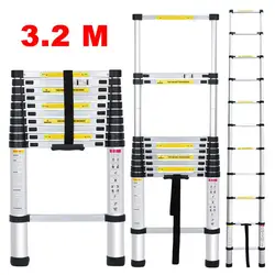 Finether 3,2 м портативная сверхмощная многоцелевая алюминиевая телескопическая лестница Легкая удобная для дома Лофт офиса