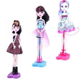 

A Lot =3 Pcs Doll Stand Doll Accessories Display Holder Purple Pink Blue For Wizard Dolls Accessories