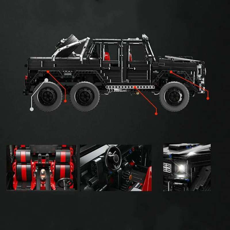 LE-J901, 3300 шт., серия техник, совместимая с MOC 2425 G63AMG 6X6 LAND CRUISER, набор, модель, строительные блоки, кирпичи, детские машинки, игрушки
