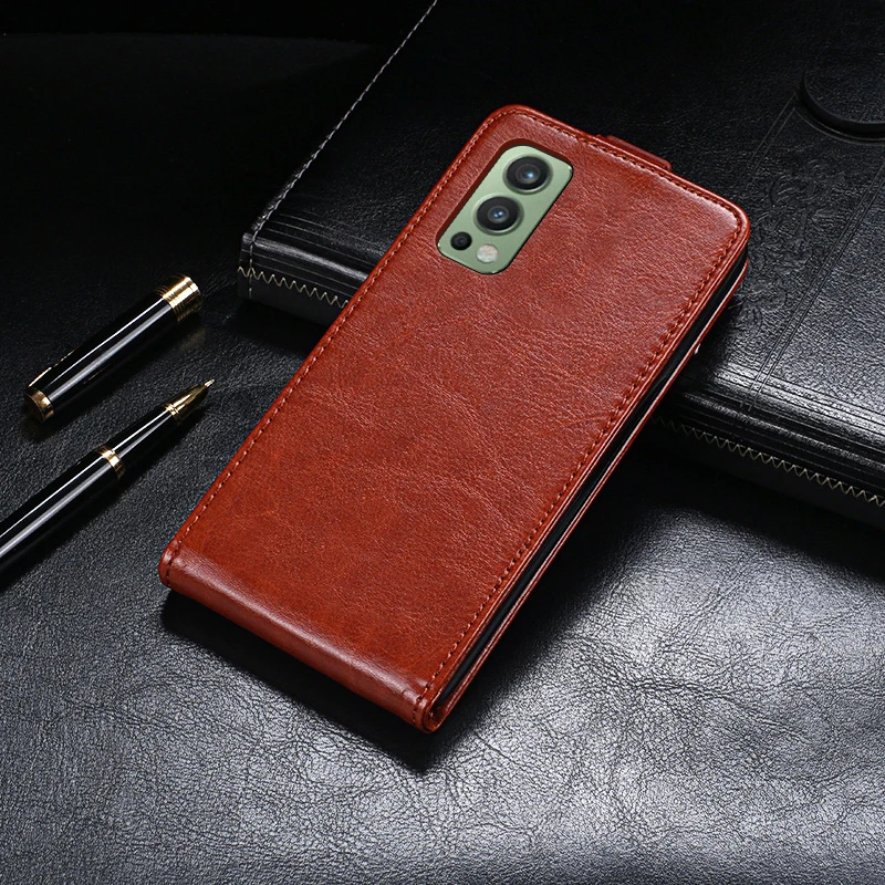 Вертикальный чехол-книжка из искусственной кожи для OnePlus Nord 2 | Мобильные телефоны