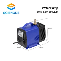 Scienode – pompe à eau Submersible 80W, 3.5M, 43500L/H, IPX8, 220V, pour gravure Laser CO2, Machine de découpe, ensembles d'accessoires, Kits 2021 