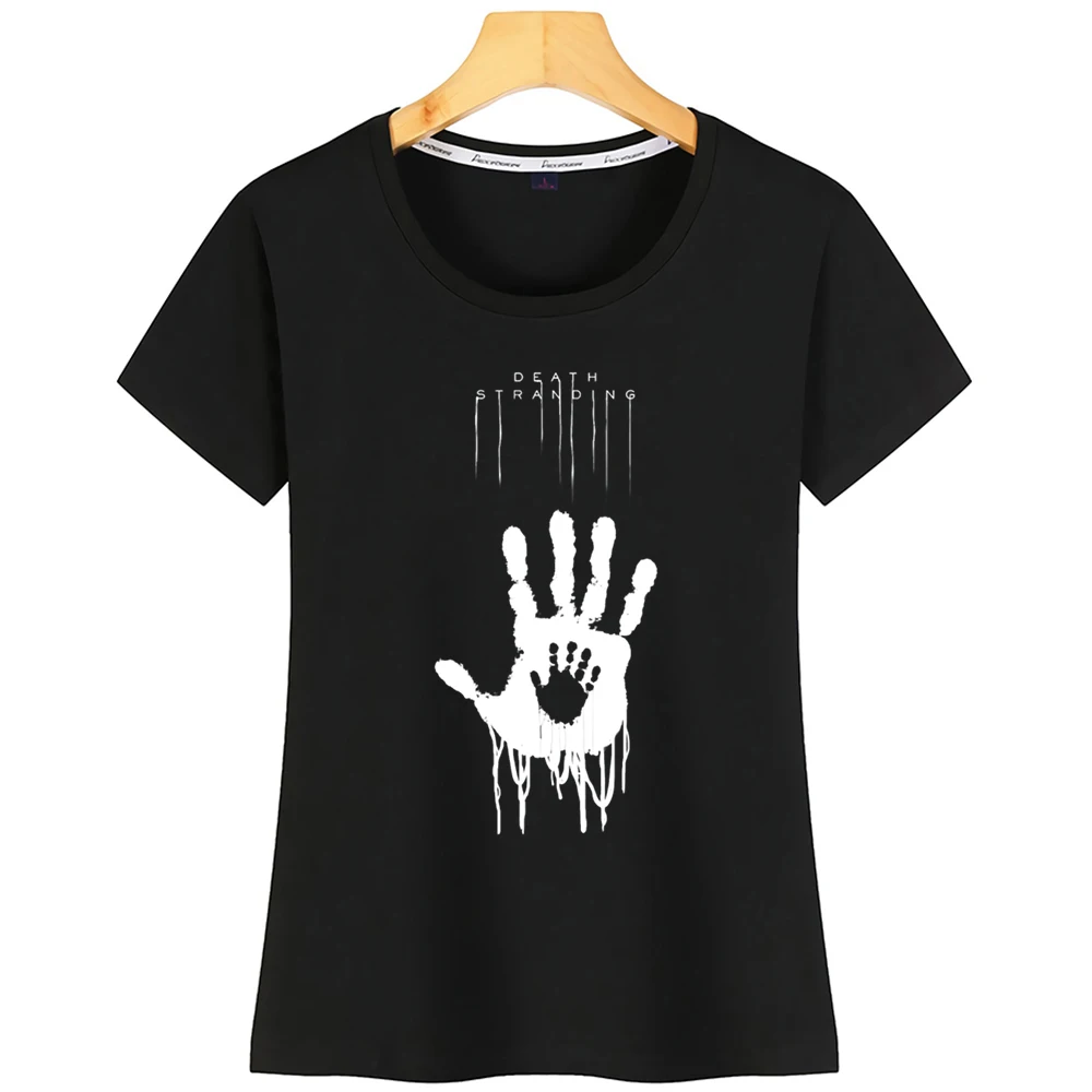 

Tops T Shirt Women Death Stranding Hand Design Loose Fit Basic Harajuku Print Tshirt