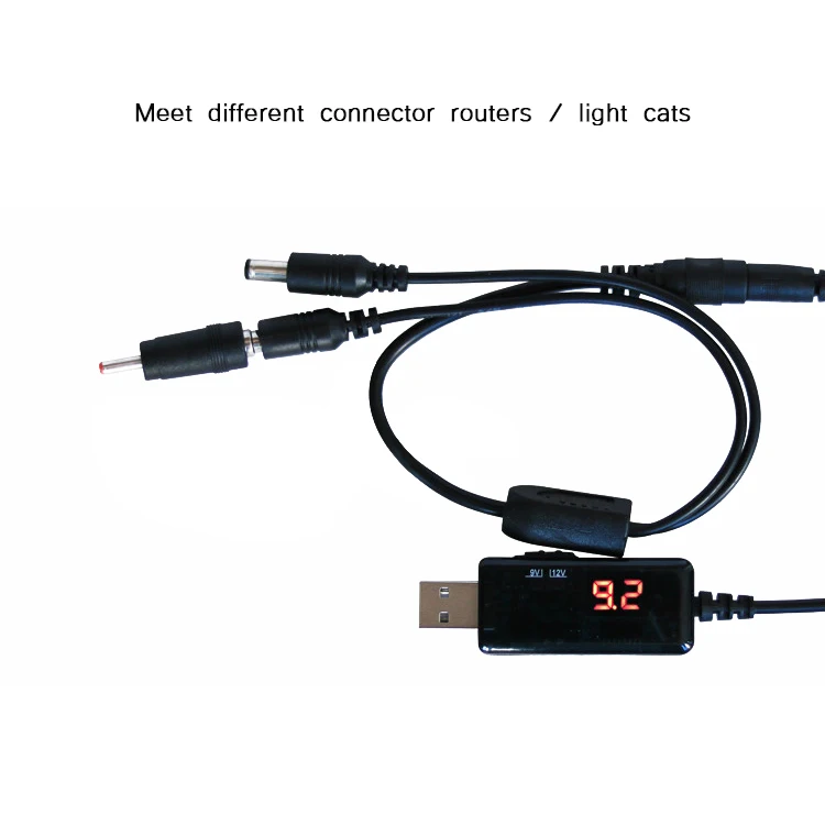 ABZC-Usb повышающий кабель 5V Шаг до 9V 12V Dc преобразователь напряжения 1A повышающий вольт трансформатор Dc регулятор мощности с выключателем и Le