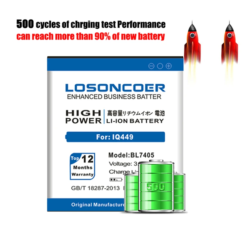 LOSONCOER 2900mAh BL7405 для Fly IQ449 Iq449 BL 7405 литий ионный полимерный аккумулятор|fly iq449